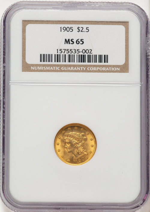 1905 $2.50 Liberty Quarter Eagle NGC MS65