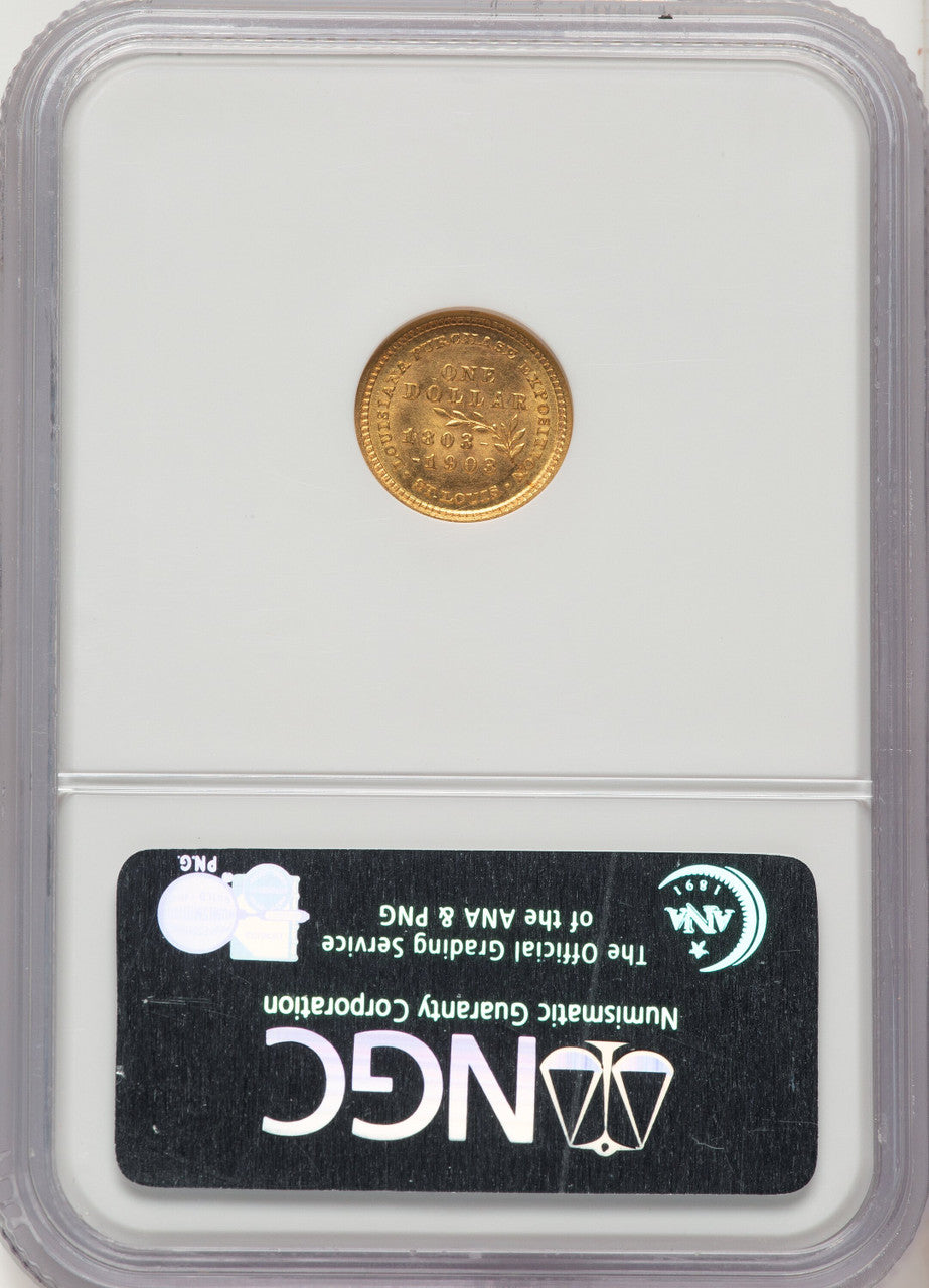 1903 G$1 JEFF Commemorative Gold NGC MS64