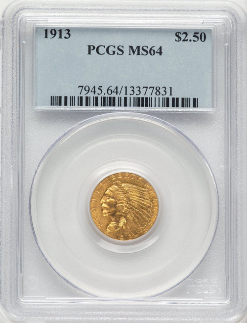 1913 $2.50 Indian Quarter Eagle PCGS MS64