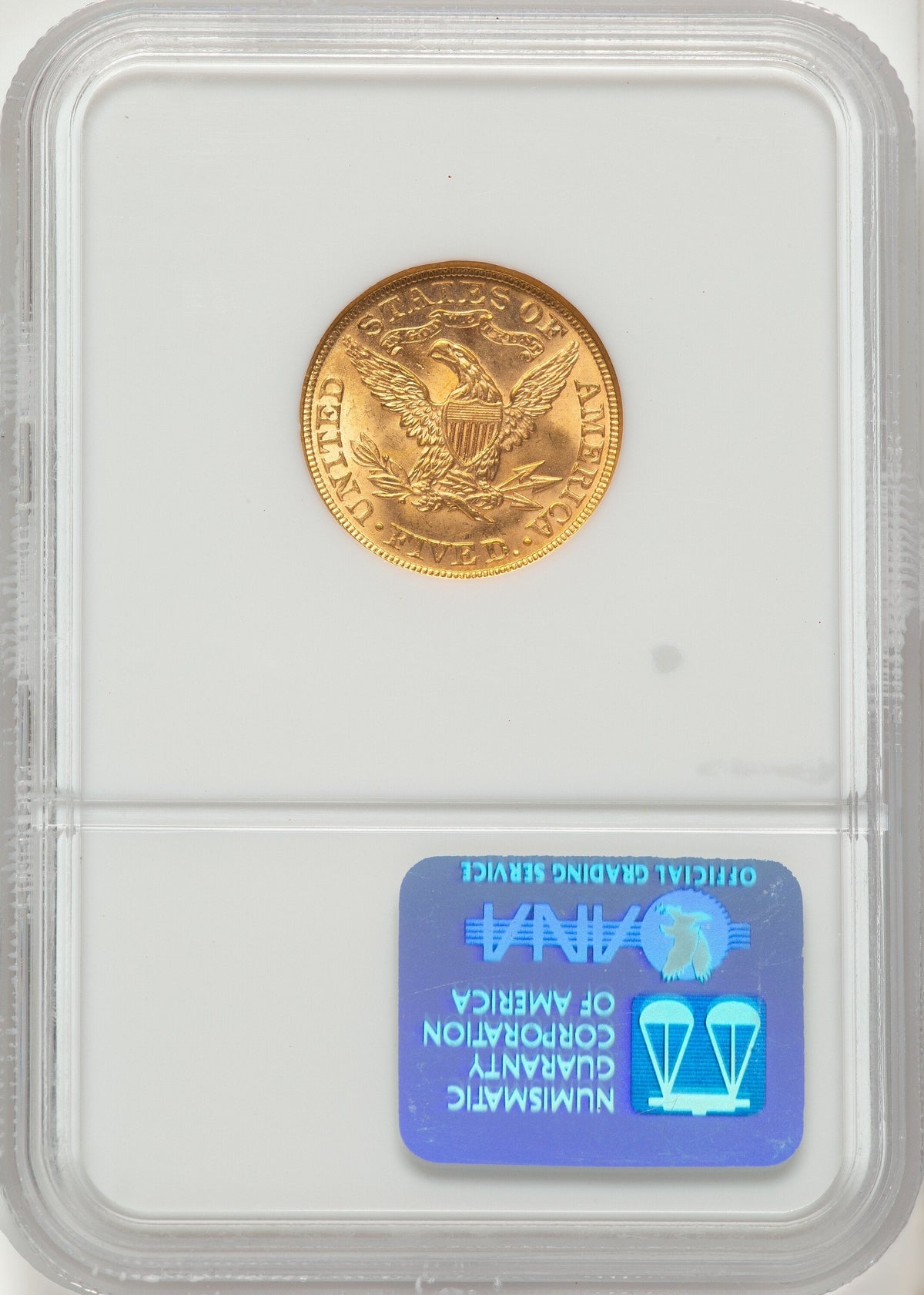 1895 $5 CAC Liberty Half Eagle NGC MS65