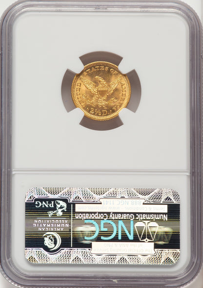 1899 $2.50 CAC Liberty Quarter Eagle NGC MS66