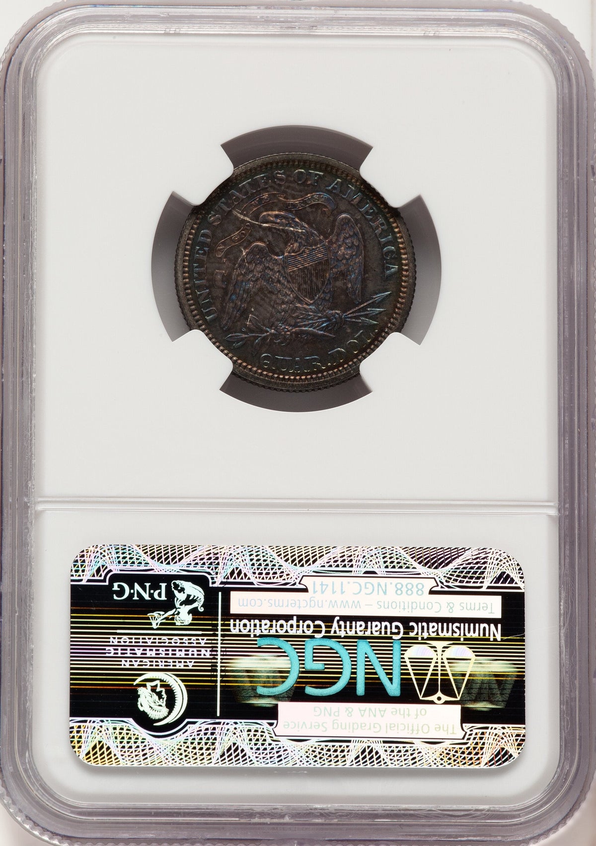 1869 25C Proof Seated Quarter NGC PR66