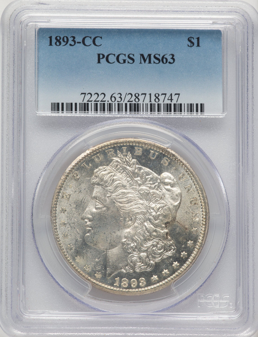 1893-CC Morgan Dollar PCGS MS63