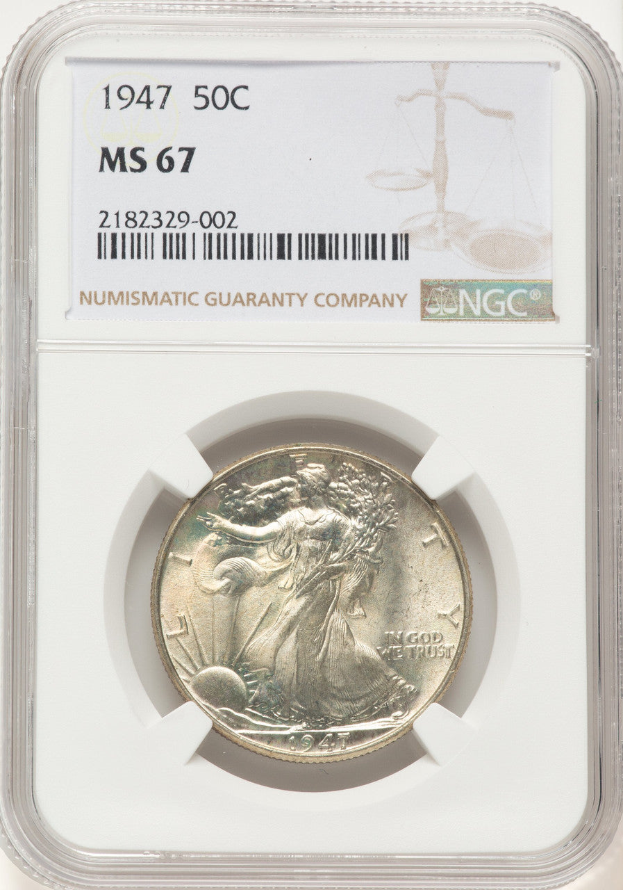 1947 50C Walking Liberty Half Dollar NGC MS67