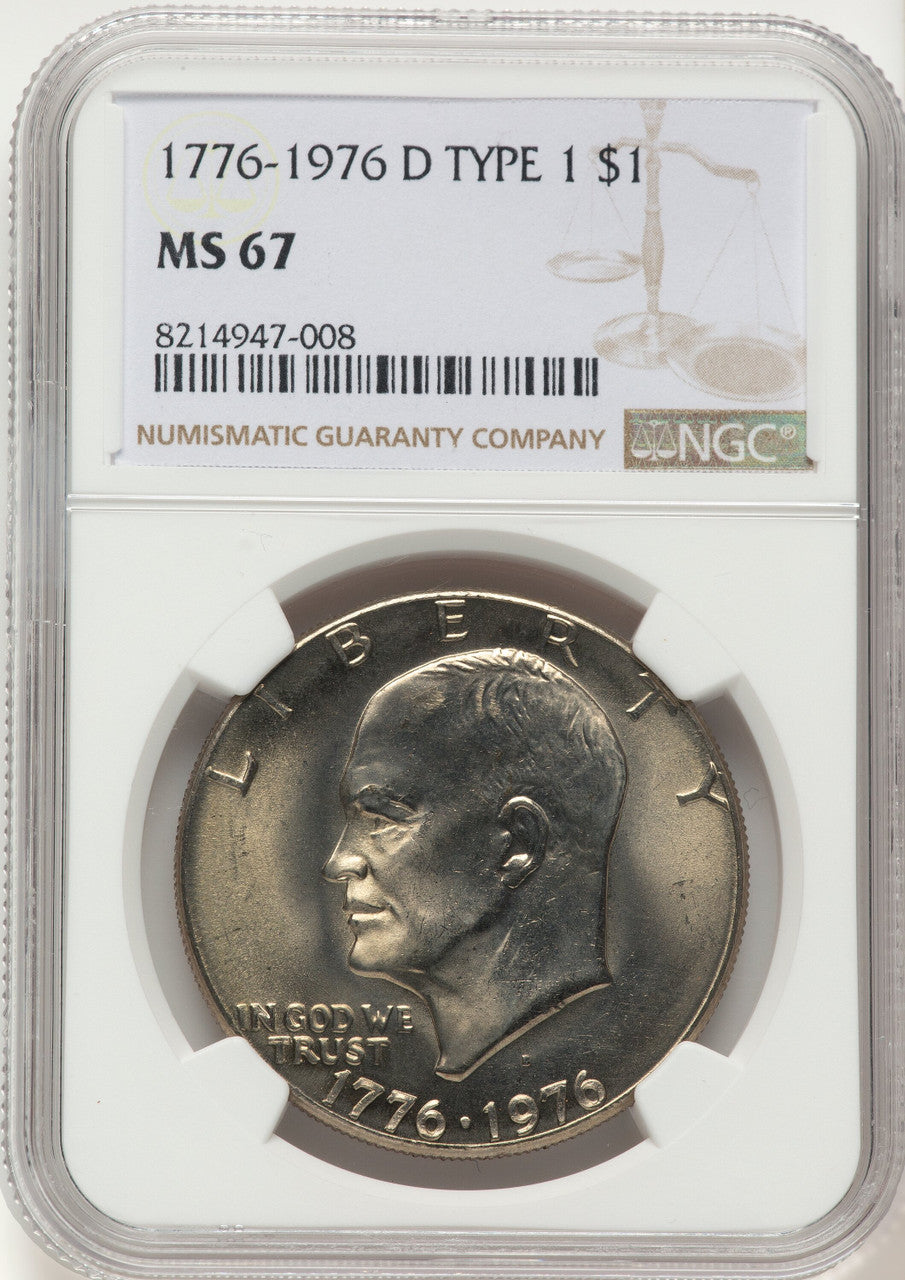 1976-D $1 T1 Eisenhower Dollar NGC MS67