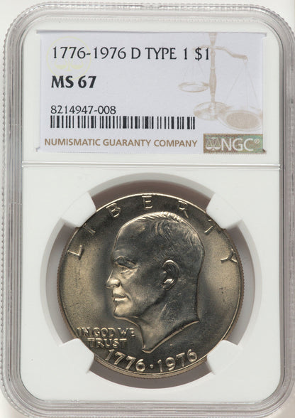 1976-D $1 T1 Eisenhower Dollar NGC MS67