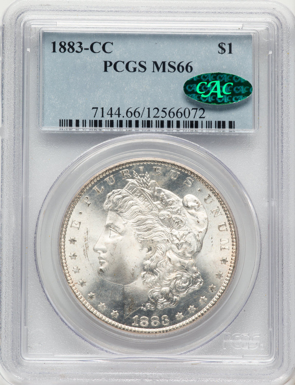 1883-CC CAC Morgan Dollar PCGS MS66