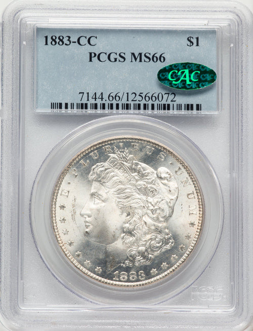 1883-CC CAC Morgan Dollar PCGS MS66