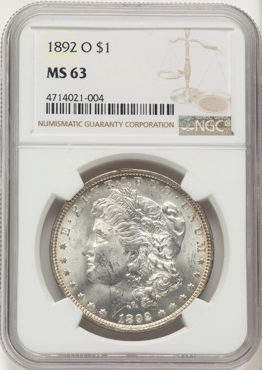 1892-O Morgan Dollar NGC MS63