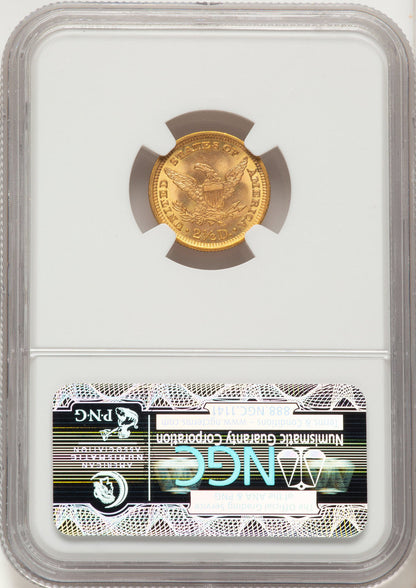 1901 $2.50 CAC Liberty Quarter Eagle NGC MS64