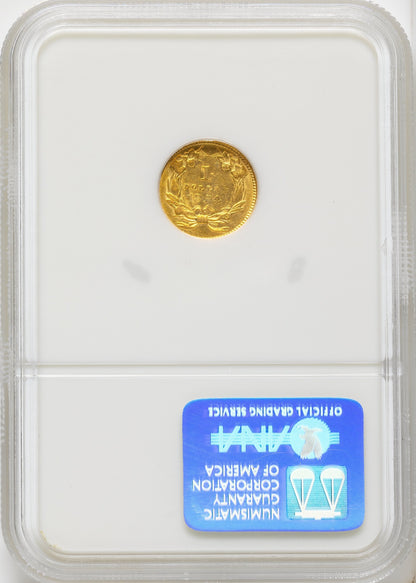 1854 G$1 Type Two Gold Dollar NGC AU58