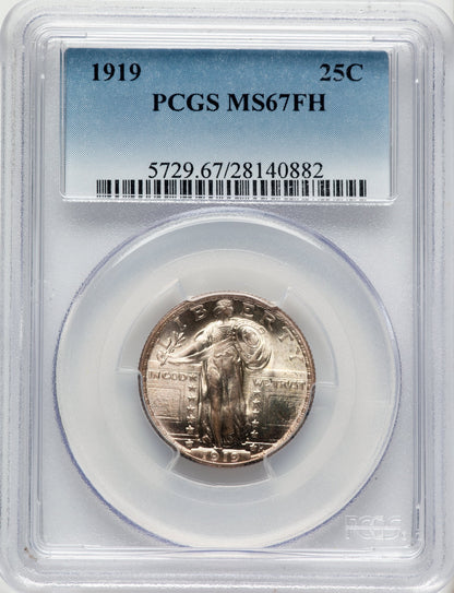 1919 25C FH Standing Liberty Quarter PCGS MS67