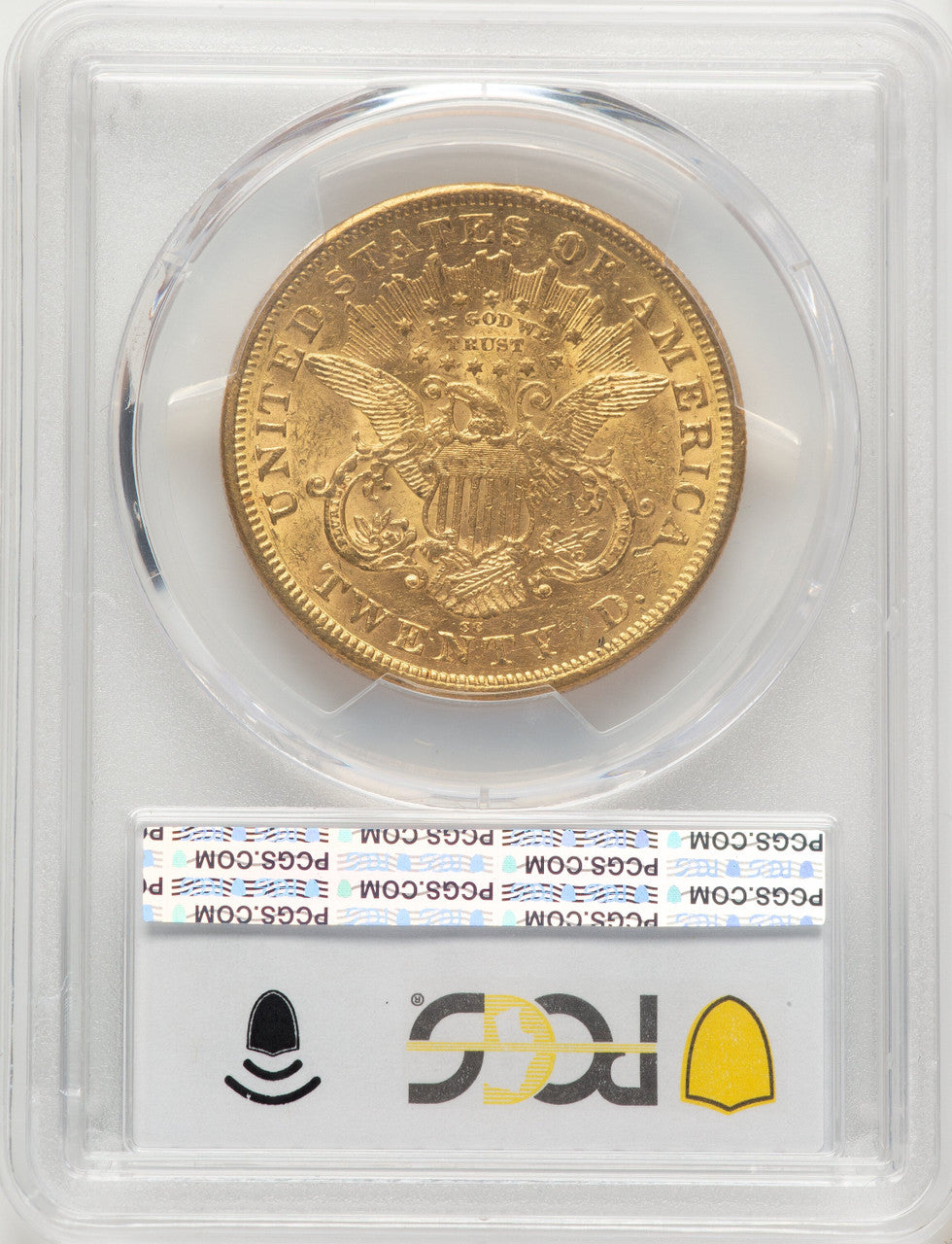 1876-CC $20 Liberty Double Eagle PCGS AU55