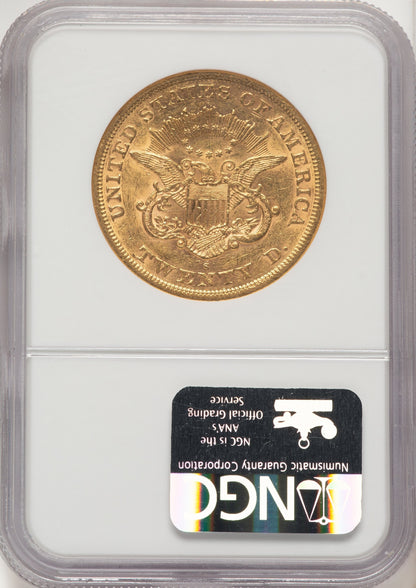 1863-S $20 Liberty Double Eagle NGC AU55