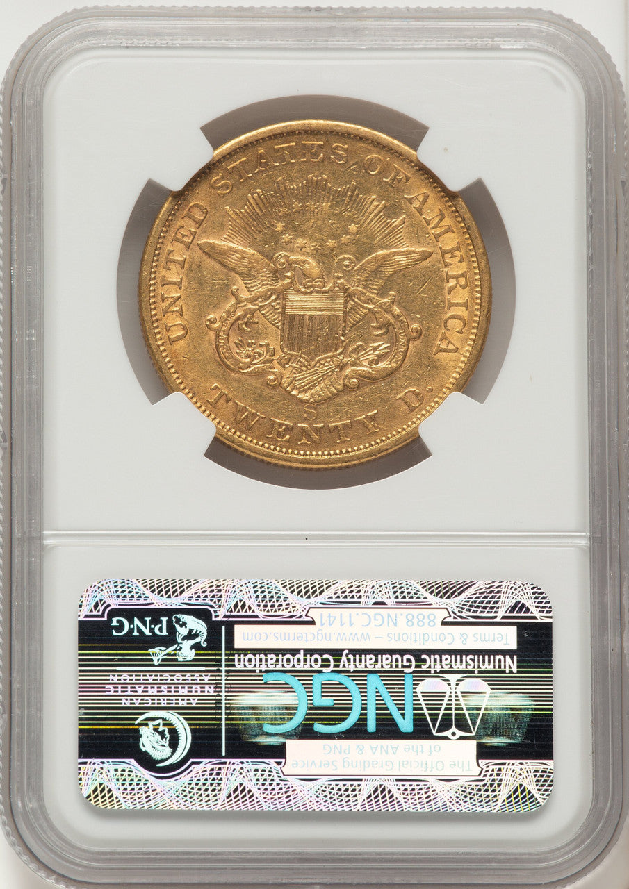 1855-S $20 Liberty Double Eagle NGC XF45