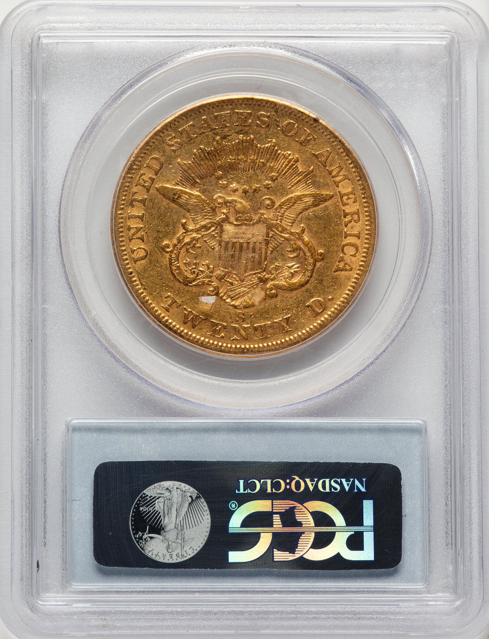 1858-S $20 Liberty Double Eagle PCGS XF40