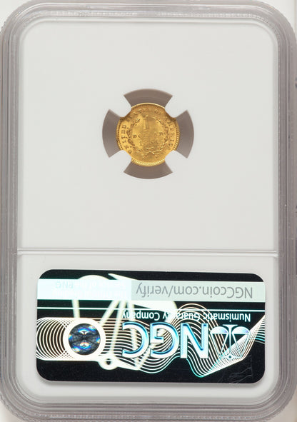 1851 G$1 Gold Dollar NGC MS64