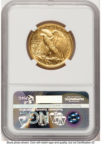 2016-W 50C Walking Liberty 100th Anniversary Gold Centennial 100th Anniversary NGC MS70