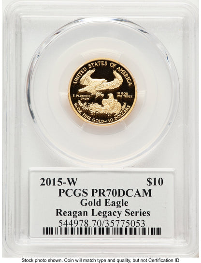 2015-W Proof Gold Eagle 1/4 oz Reagan Legacy Series Michael Reagan PCGS PR70