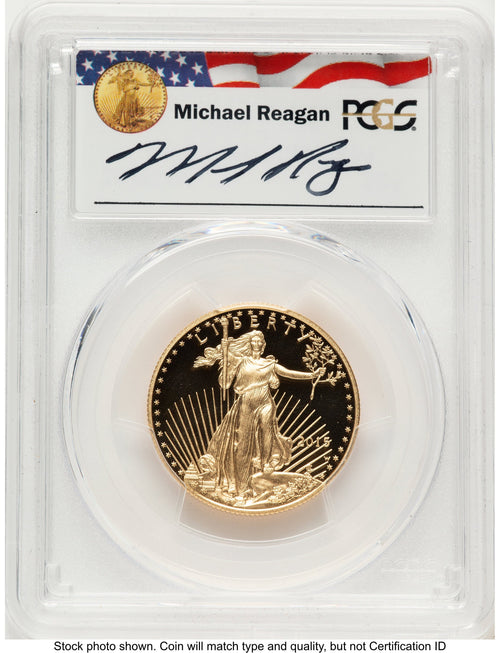 2015-W Proof Gold Eagle 1/2 oz Reagan Legacy Series Michael Reagan PCGS PR70