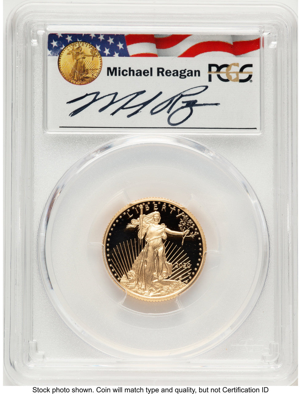 2020-W Proof Gold Eagle 1/4 oz FDI Reagan Legacy Series Michael Reagan PCGS PR70