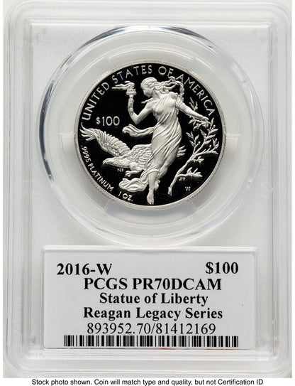 2016-W Proof Platinum Eagle 1 oz Reagan Legacy Series Michael Reagan Picture PCGS PR70