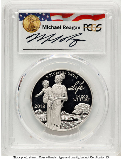2018-W Proof Platinum Eagle 1 oz Reagan Legacy Series Michael Reagan PCGS PR70