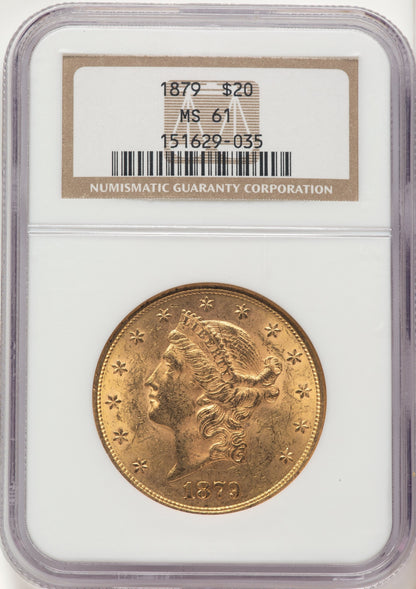 1879 $20 Liberty Double Eagle NGC MS61