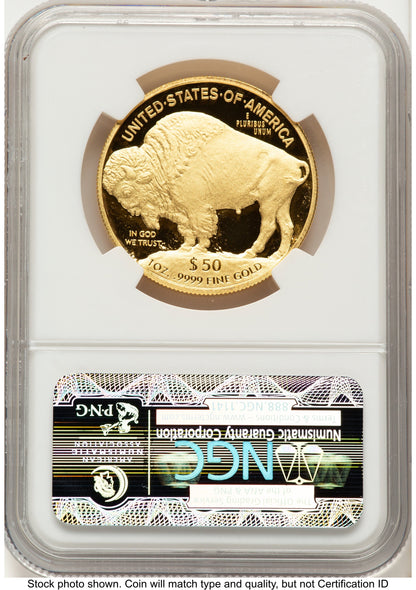 2010-W Proof Gold Buffalo 1 oz ER Blue NGC PF70