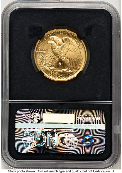 2016-W 50C Walking Liberty 100th Anniversary Gold Centennial ER 100th Anniversary NGC MS70