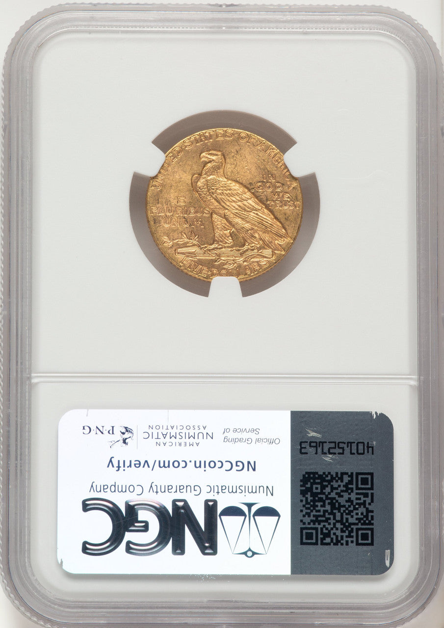 1909 $5 Indian Half Eagle NGC MS64