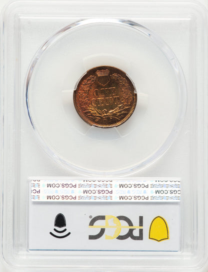 1865 1C RB CAC Indian Cent PCGS MS65