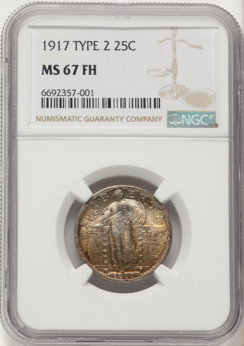 1917 25C Type Two FH Standing Liberty Quarter NGC MS67