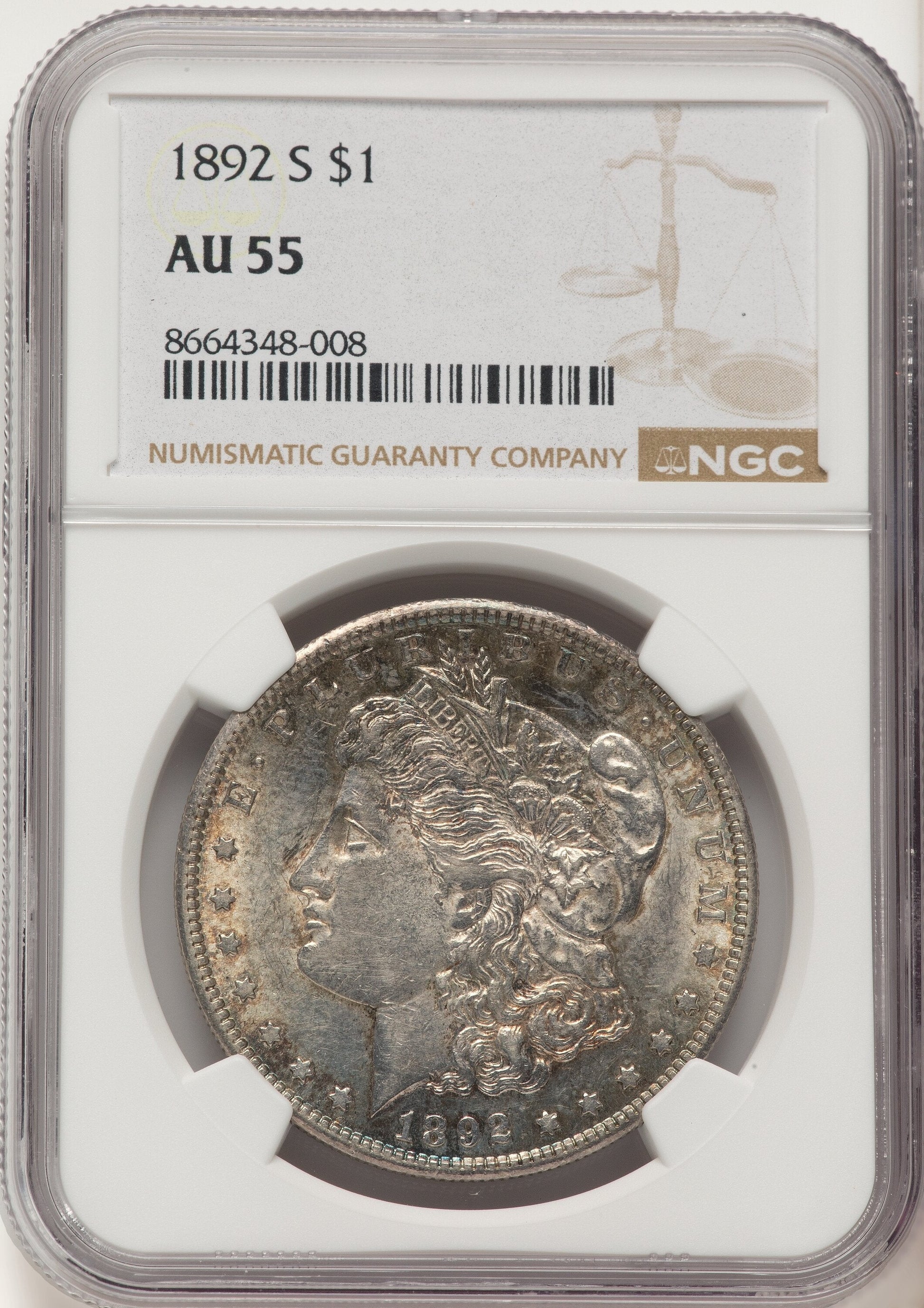 1892-S Morgan Dollar NGC AU55