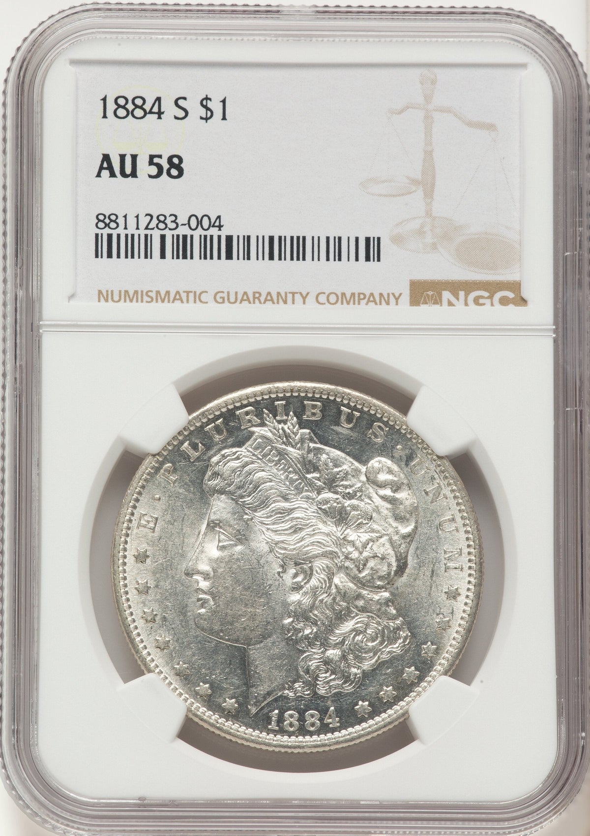 1884-S Morgan Dollar NGC AU58