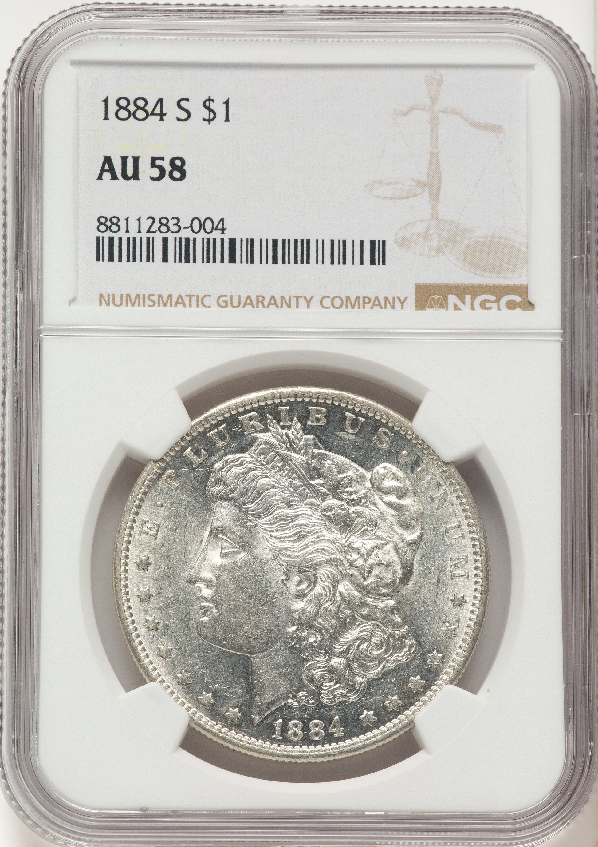1884-S Morgan Dollar NGC AU58