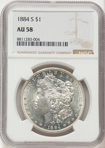 1884-S Morgan Dollar NGC AU58