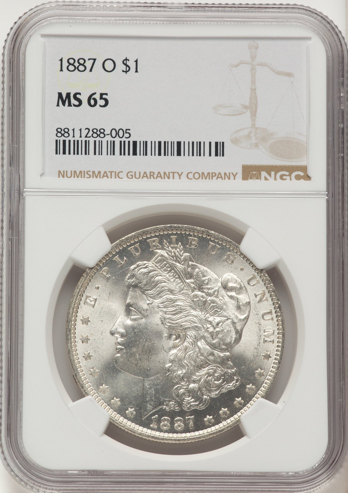 1887-O Morgan Dollar NGC MS65
