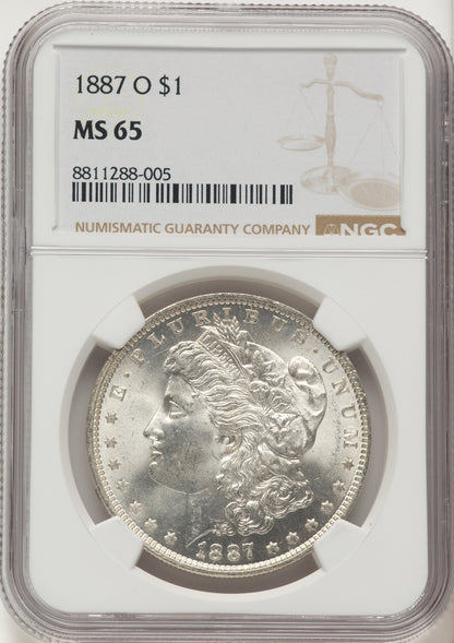 1887-O Morgan Dollar NGC MS65