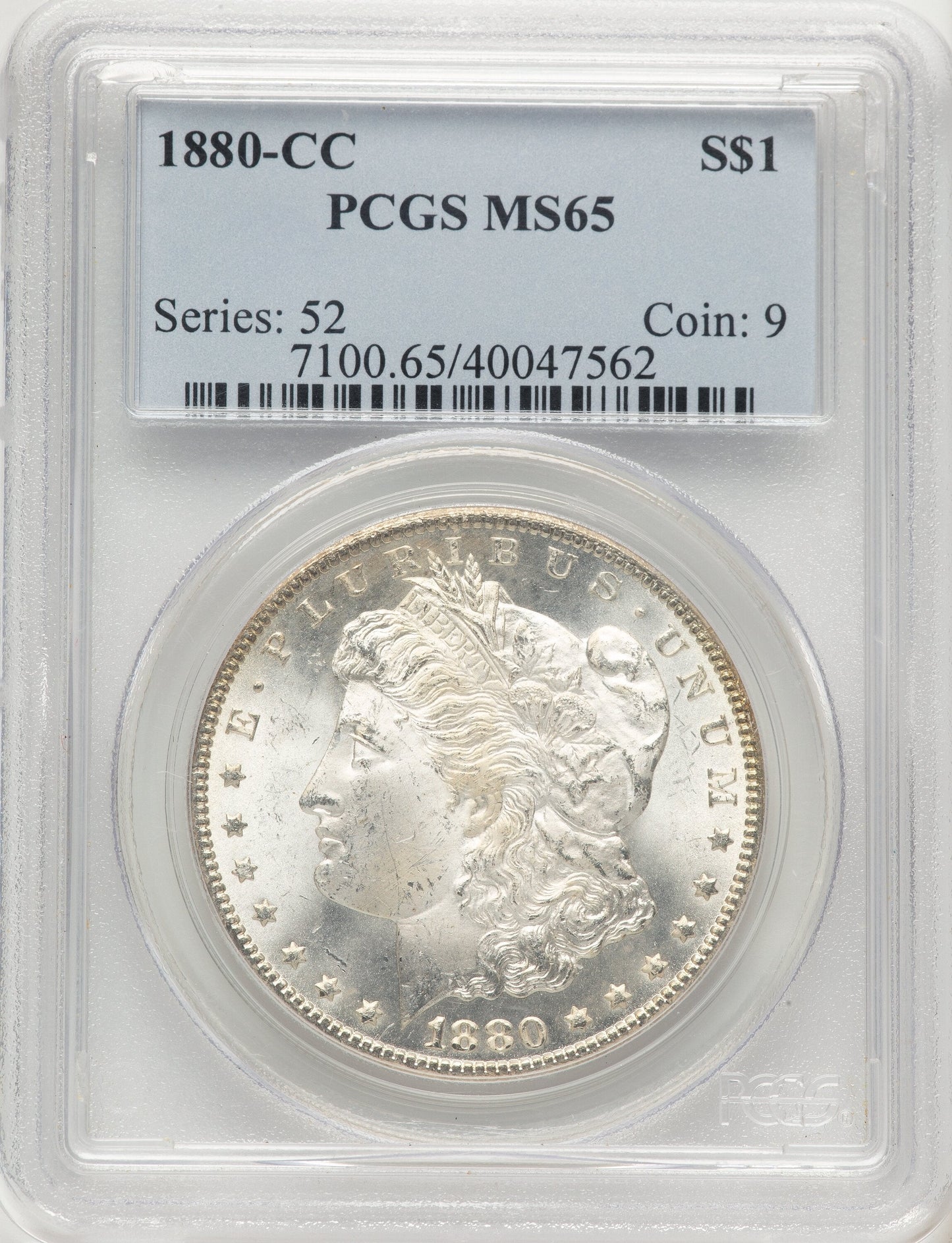 1880-CC Morgan Dollar PCGS MS65