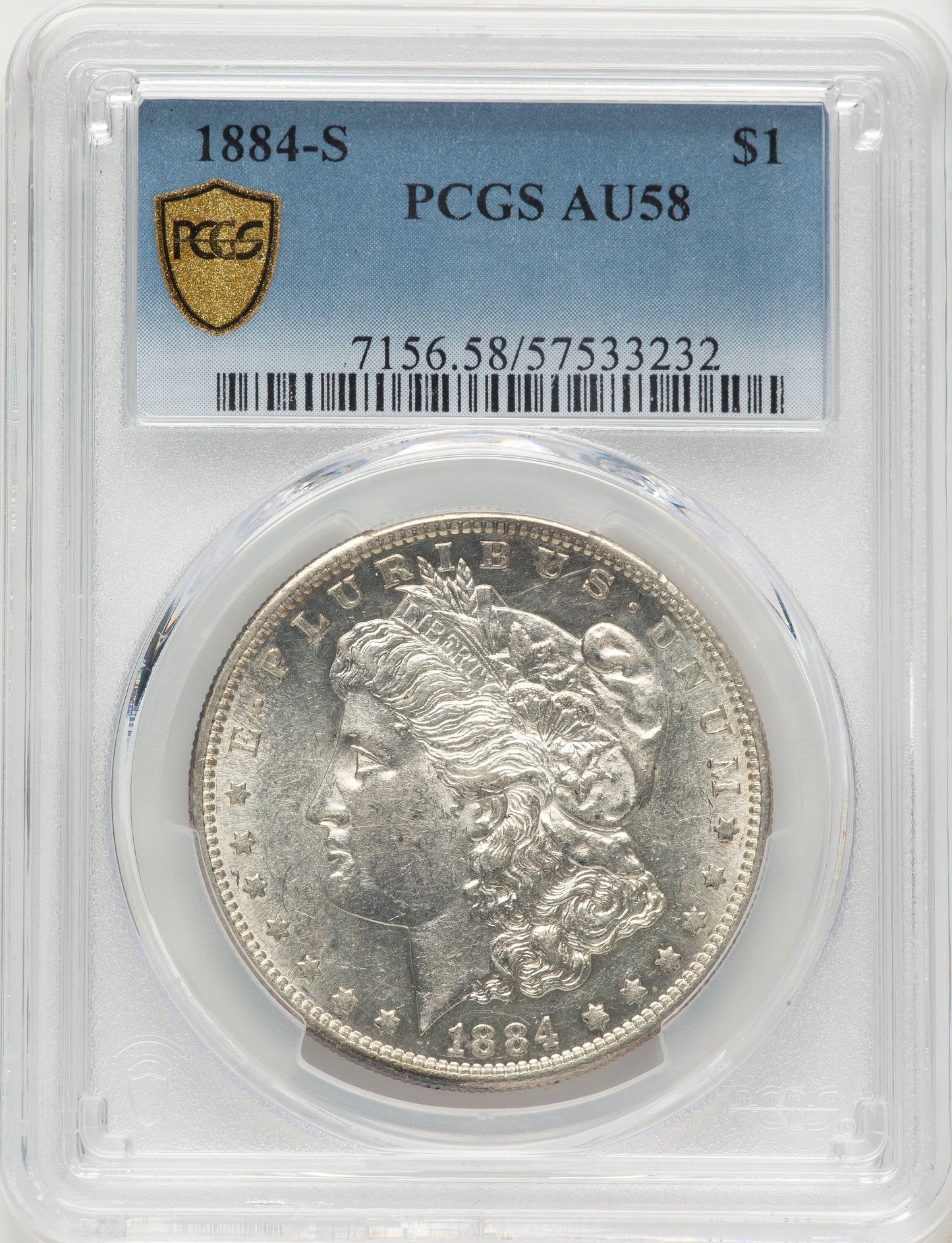 1884-S Morgan Dollar PCGS AU58
