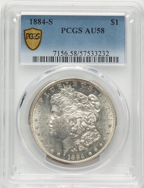 1884-S Morgan Dollar PCGS AU58