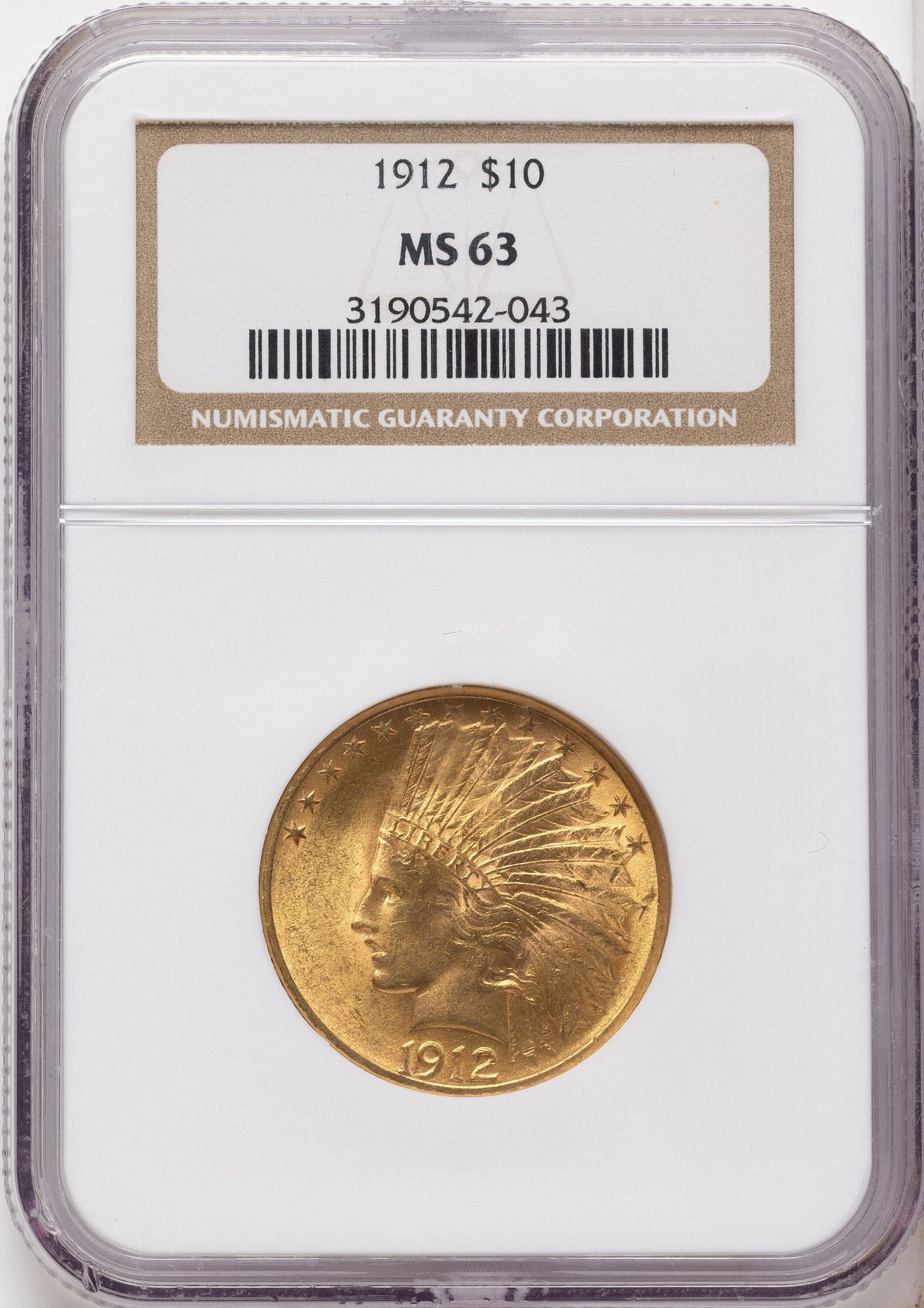 1912 $10 Indian Eagle NGC MS63