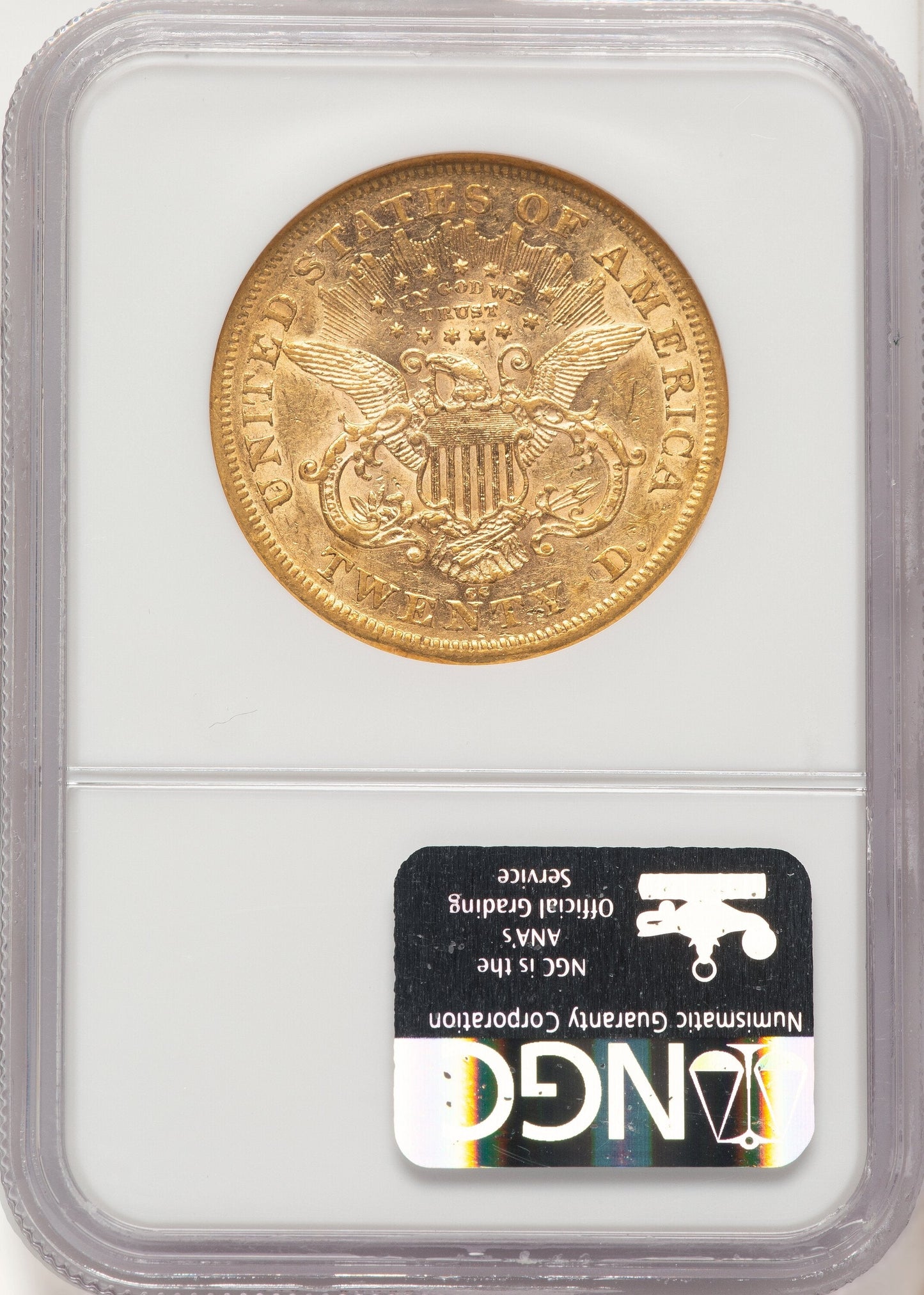 1876-CC $20 Liberty Double Eagle NGC AU53