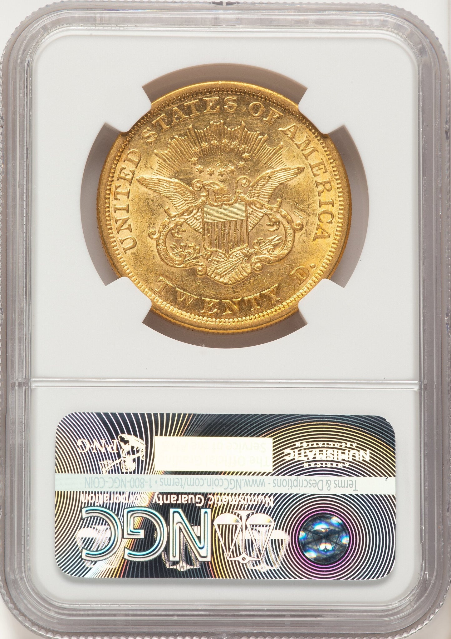 1853 $20 Liberty Double Eagle NGC AU55