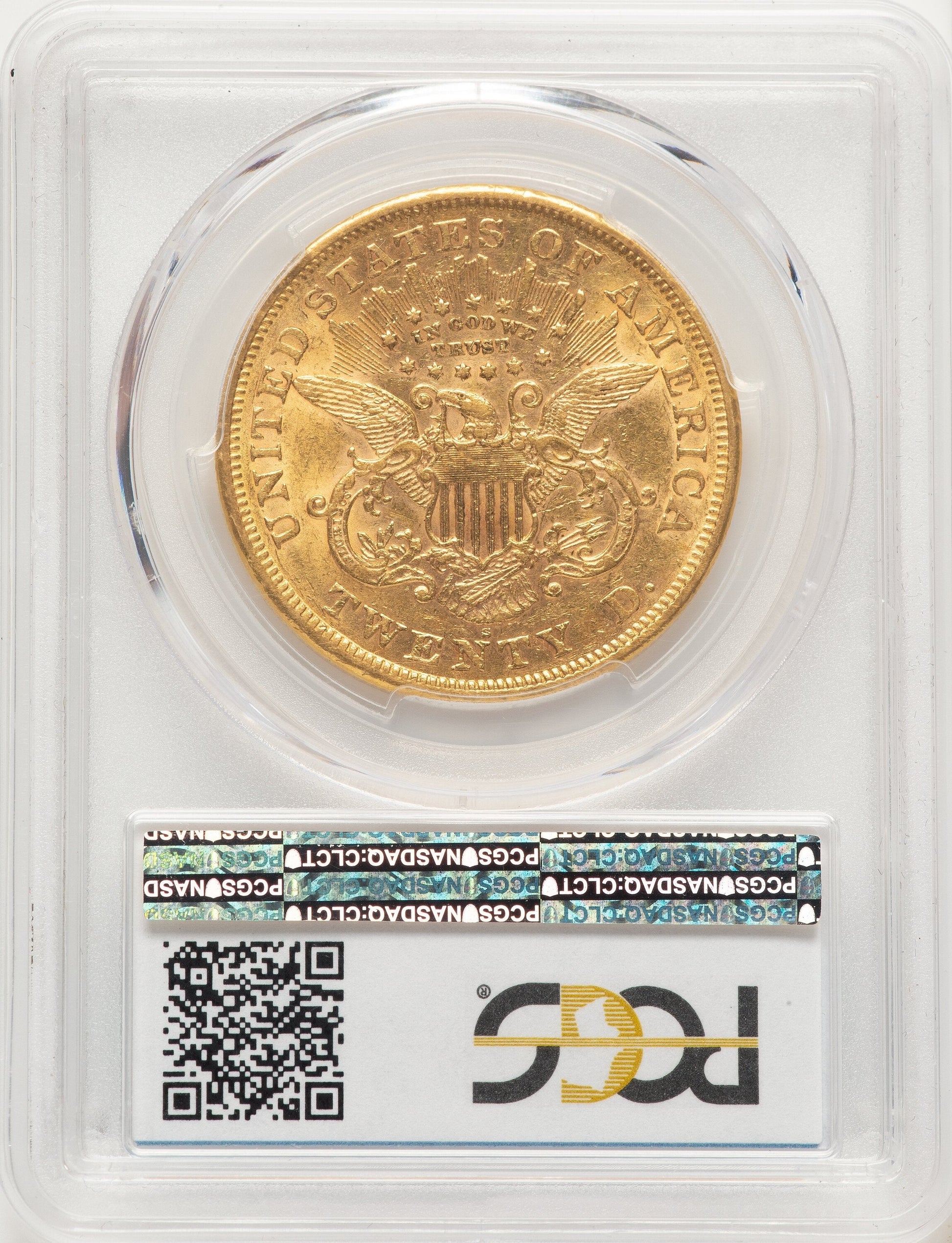 1868-S $20 Liberty Double Eagle PCGS AU55