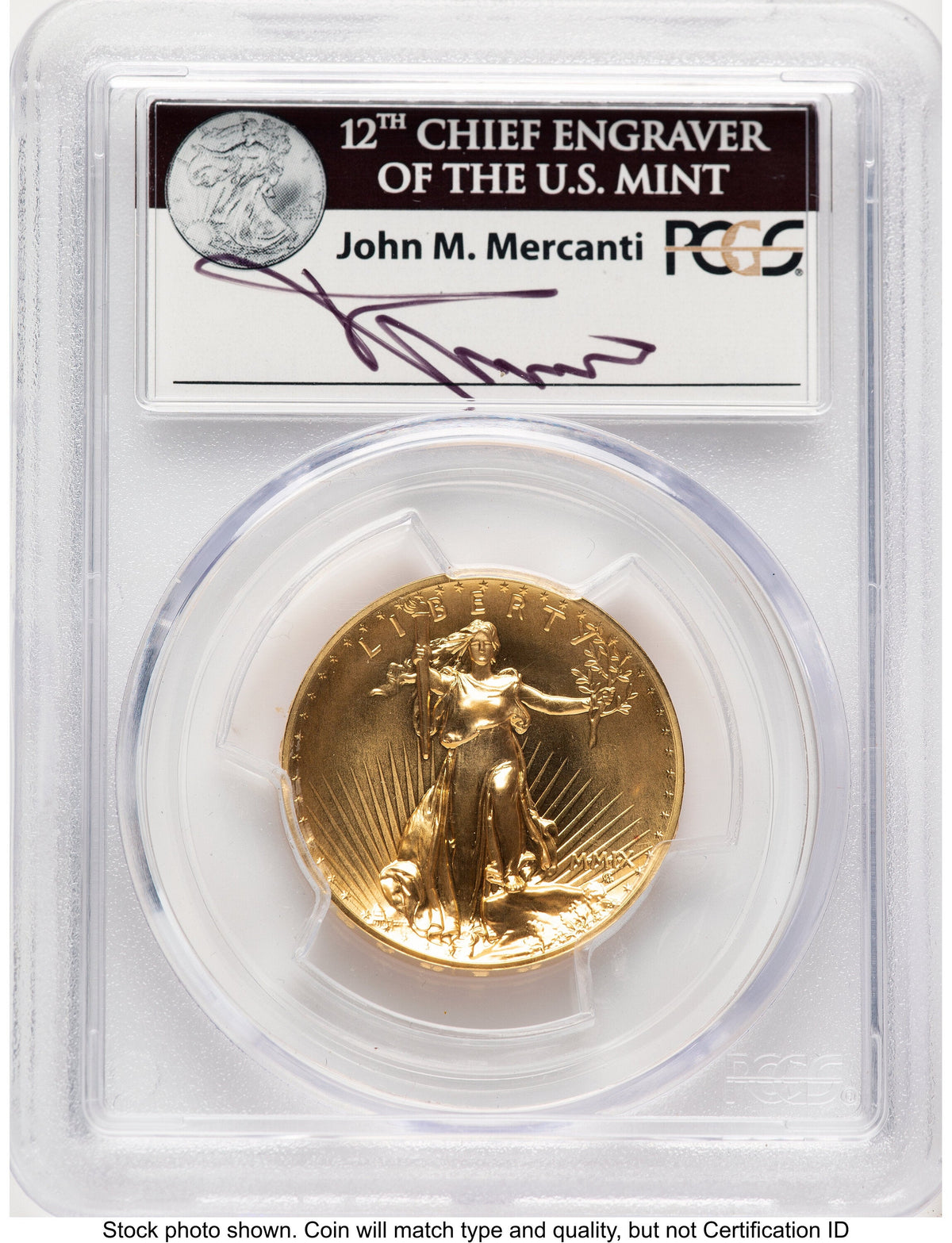 2009 G$20 Ultra High Relief John PCGS MS70 Mercanti