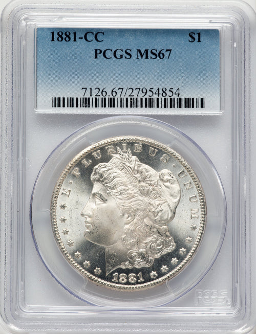 1881-CC Morgan Dollar PCGS MS67