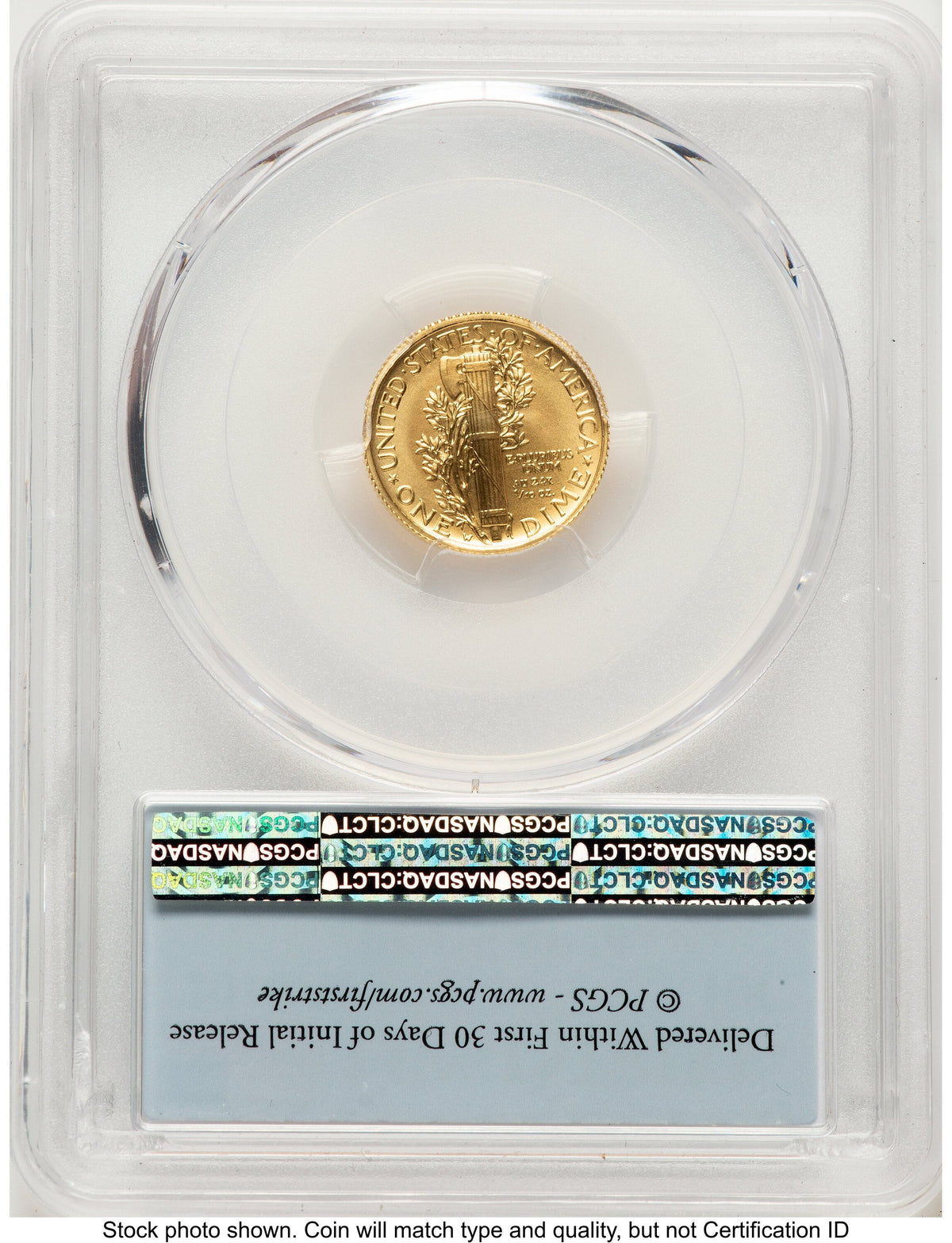 2016-W 10C Mercury Dime 100th Anniversary Gold Centennial FS Flag PCGS MS70