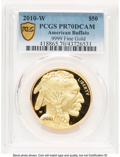 2010-W Proof Gold Buffalo 1 oz Blue Gradient PCGS PR70